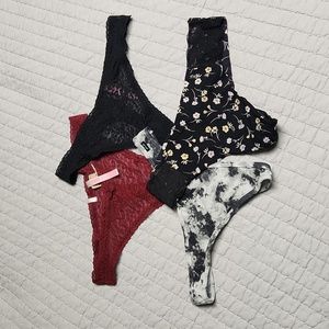 NWT Victoria's Secret Pink thongs (4 pairs)